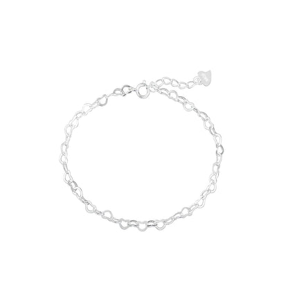 S925 Silver Heart-Shaped Bracelet - BBKaddo