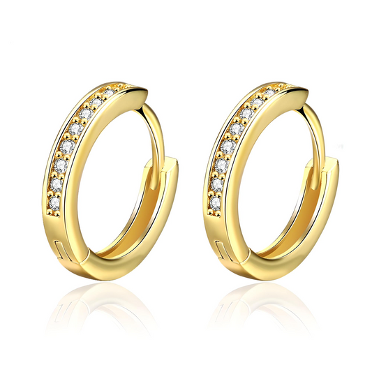 Gold and Zircon Earrings - BBKaddo