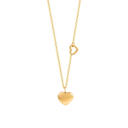 Luxurious Gold Necklace with Heart of Love - BBKaddo