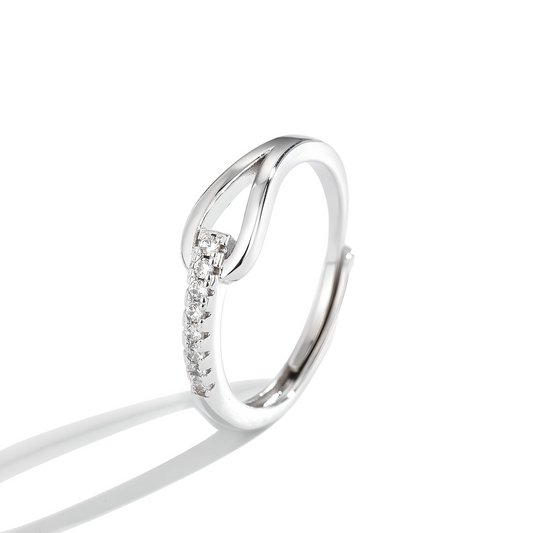 925 Sterling Silver Open Tear Ring - BBKaddo