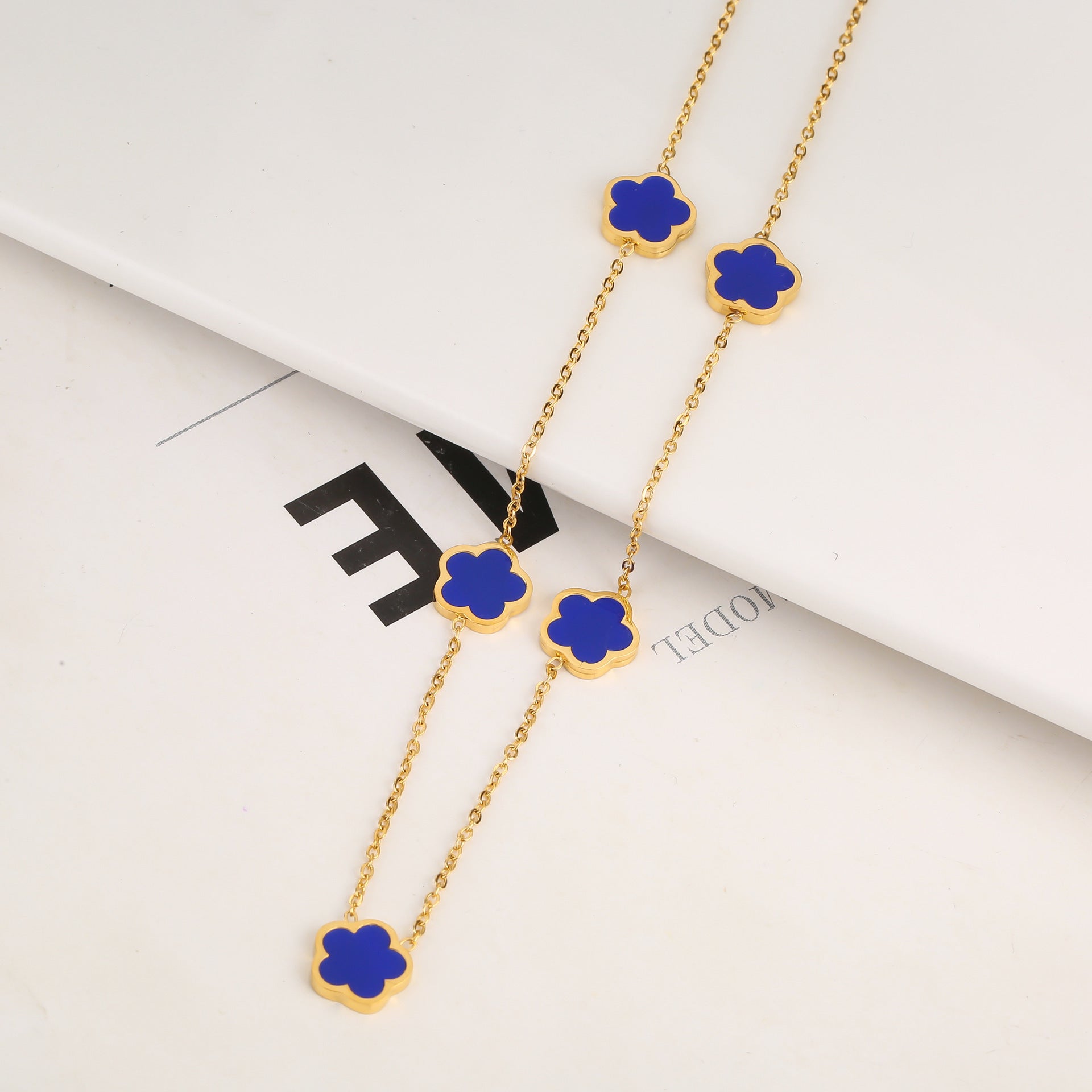 Set of Clover Bracelet, Necklace and Earring - BBKaddo