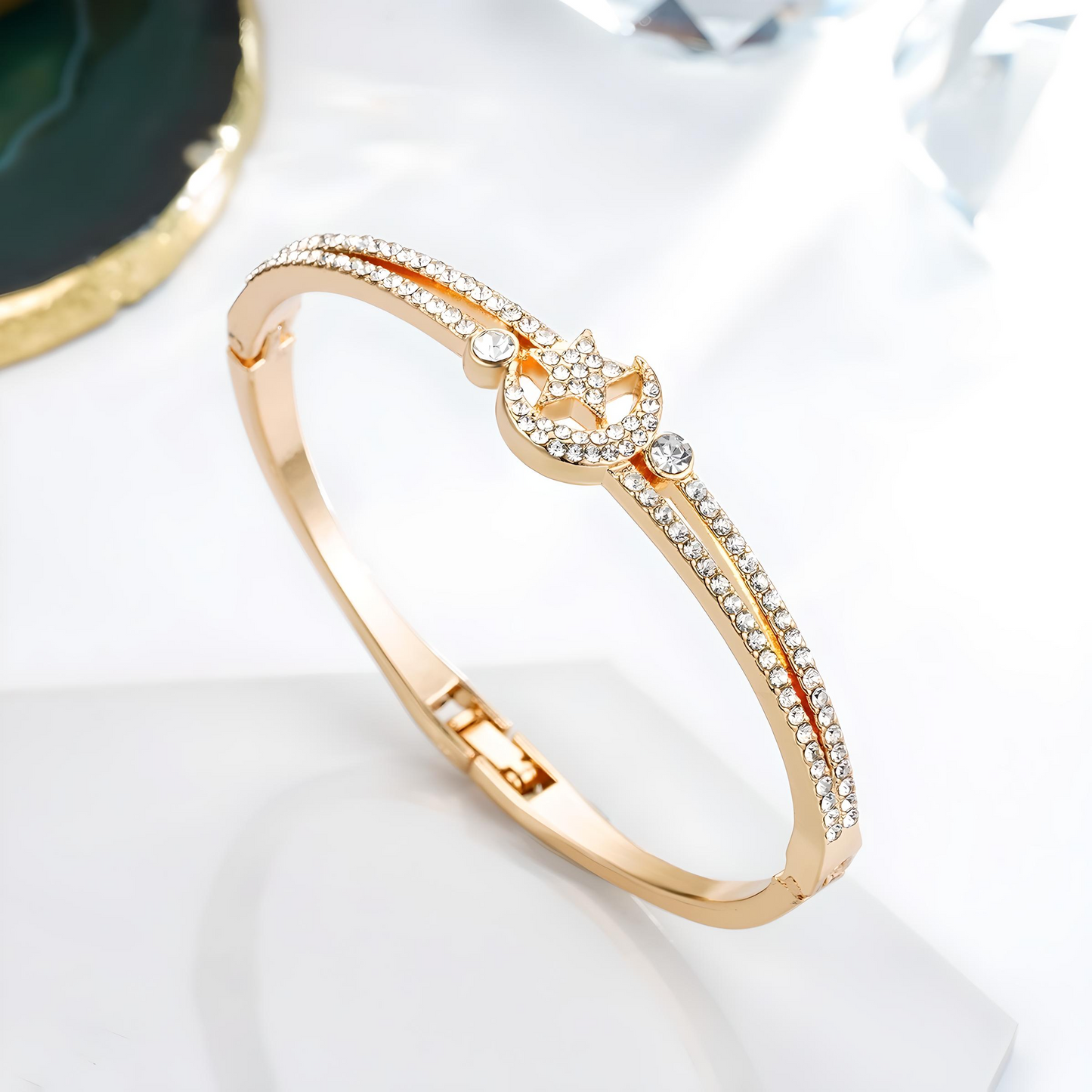 Diamond Bracelet with a Moon Star - BBKaddo